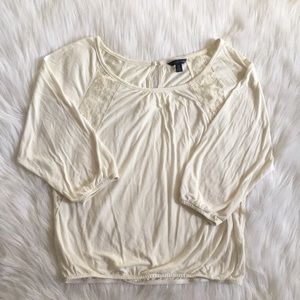 American Eagle Outfitters Top Medium Lace Detail